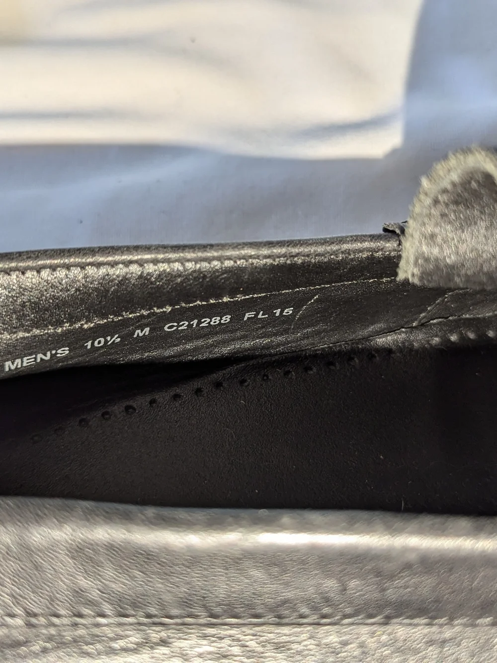 Cole Haan Men's Black Leather Slip-On Loafers Round Toe Rubber Sole US 10.5 M